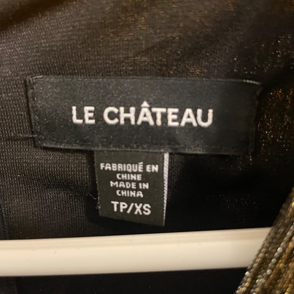 Le Chateau Metallic Gold And Black Dress. Size XS - Picture 8 of 8